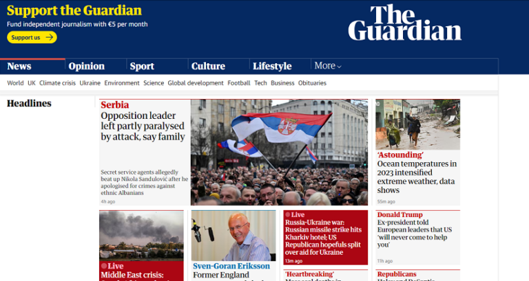 The Guardian P R Sanduloviqin Ka Mbetur Pjes Risht I Paralizuar Sulmi