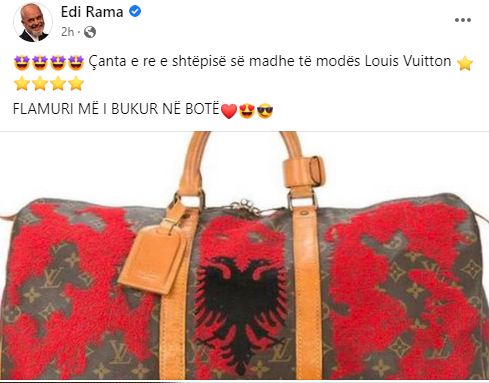 FLAMURI SHQIPTAR EDHE NË ÇANTAT E MARKËS SË NJOHUR LOUIS VUITTON